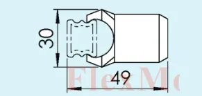 Guide rail clamp for double track conveyors
